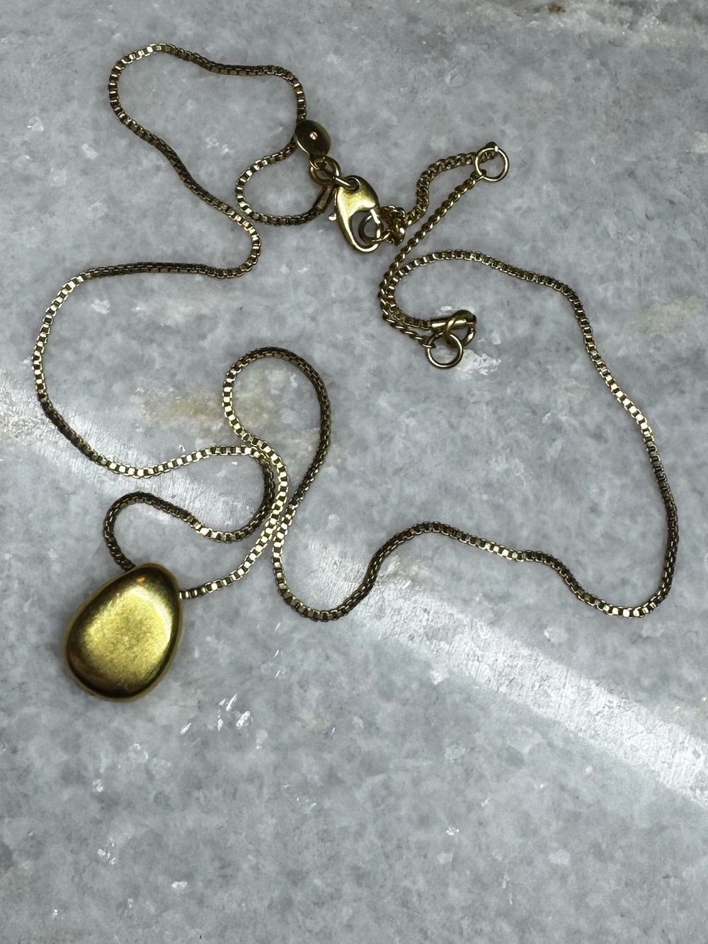 Madewell Puffy Teardrop Gold Layered Necklace